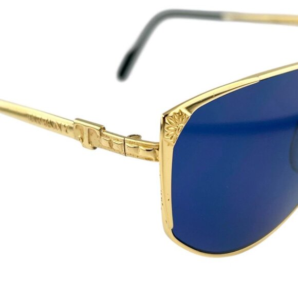 Tiffany & Co. Lunettes Vintage 23k Gold Plated Sunglasses Blue main image 7